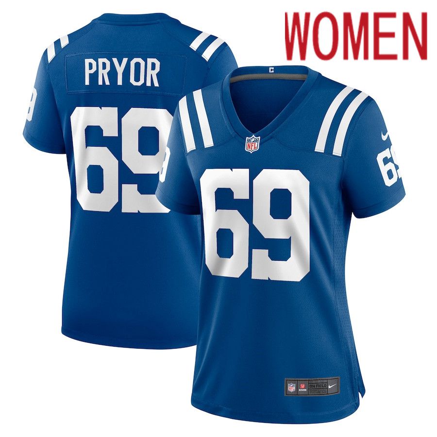 Women Indianapolis Colts #69 Matt Pryor Nike Royal Game NFL Jersey